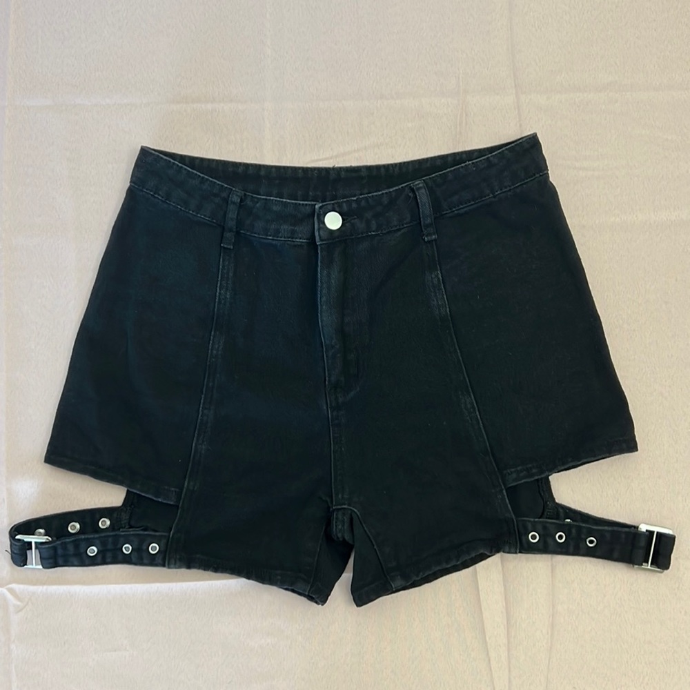 Black Shorts with Thigh Straps Size M/L